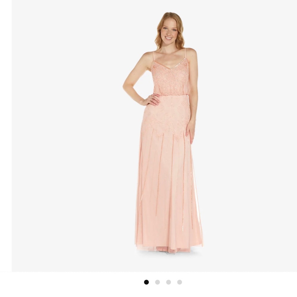 Adrianna Papell blush beaded dress